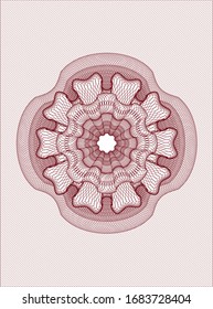 Red abstract rosette. Vector Illustration. Detailed.