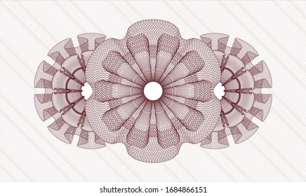 Red abstract rosette. Vector Illustration. Detailed.