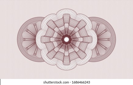 Red abstract rosette. Vector Illustration. Detailed.