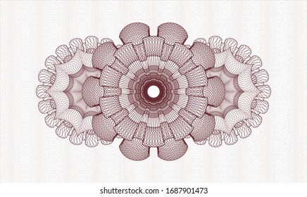 Red abstract rosette. Vector Illustration. Detailed.