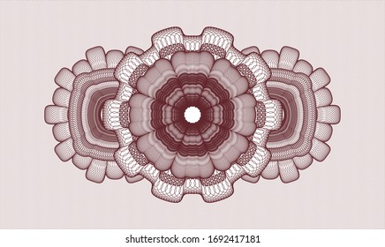 Red abstract rosette. Vector Illustration. Detailed.