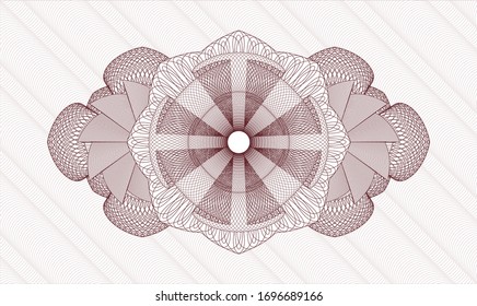 Red abstract rosette. Vector Illustration. Detailed.