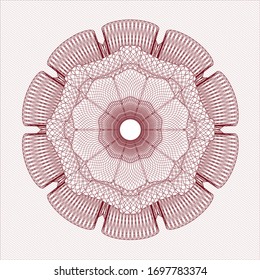 Red abstract rosette. Vector Illustration. Detailed.