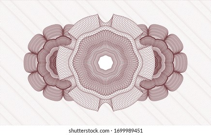 Red abstract rosette. Vector Illustration. Detailed.