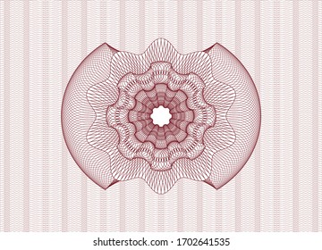 Red abstract rosette. Vector Illustration. Detailed. 