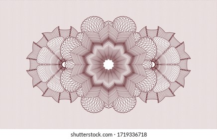 Rote abstrakte Rosette. Vektorgrafik. Detaillierte 