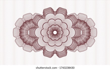 Red abstract rosette. Vector Illustration. Detailed 