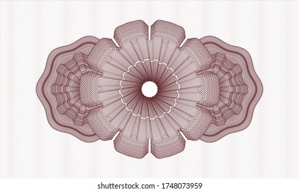 Red abstract rosette. Vector Illustration. Detailed 