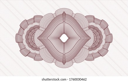 Red abstract rosette. Vector Illustration. Detailed 