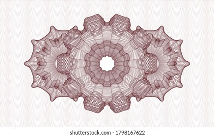Red abstract rosette. Vector Illustration. Detailed 