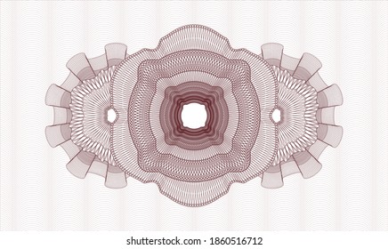 Red abstract rosette. Vector Illustration. Detailed 