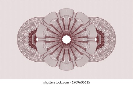 Rosette abstracto rojo. Ilustración vectorial. Detallado 