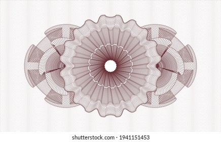 Red abstract rosette. Vector Illustration. Detailed 