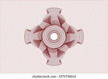 Red abstract rosette. Vector Illustration. Detailed. 