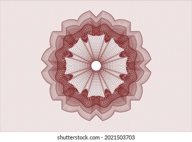 Red abstract rosette. Vector Illustration. Detailed. 