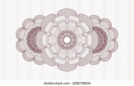 Red abstract rosette. Vector Illustration. Detailed 