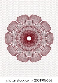 Red abstract rosette. Vector Illustration. Detailed. 