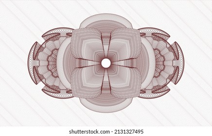 Red abstract rosette. Vector Illustration. Detailed 