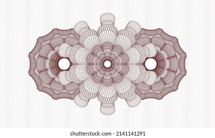 Red abstract rosette. Vector Illustration. Detailed 