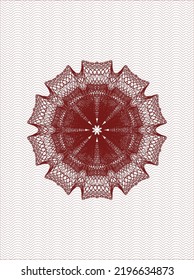 Red abstract rosette. Vector Illustration. Detailed. 