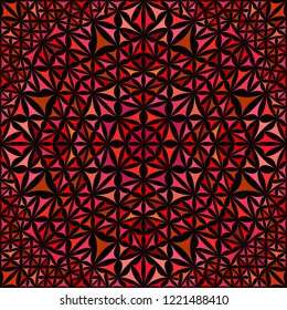 Red abstract seamless curved triangle mosaic kaleidoscope pattern wallpaper - tribal vector background graphic design