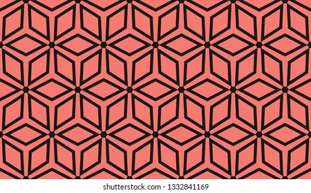 Red . abstract seamless geometries pattern. for wallpaper. design page fill. Vector illustration.
