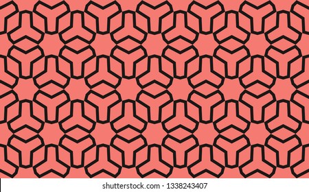 Red . abstract seamless geometries pattern. for wallpaper. design page fill. Vector illustration.