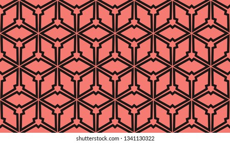 Red . abstract seamless geometries pattern. for wallpaper. design page fill. Vector illustration.