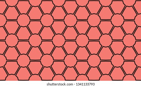 Red . abstract seamless geometries pattern. for wallpaper. design page fill. Vector illustration.