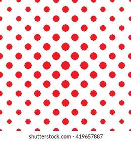 Red Abstract Seamless Pattern . Modern Halftone Pattern Design. 