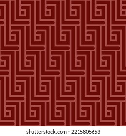 RED ABSTRACT SEAMLESS PATTERN WITH RECTANGULAR ZIGZAGS IN VECTOR