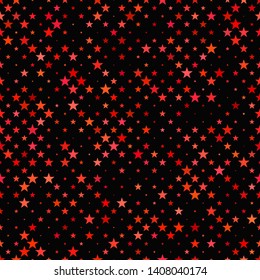 Red abstract seamless pentagram star pattern background - vector design
