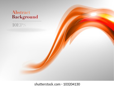 red abstract shape on the white background