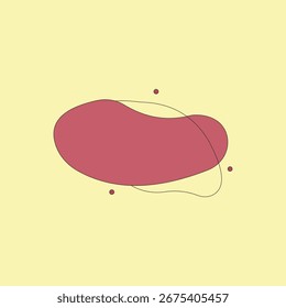 Ilustración vectorial de forma abstracta roja. Elementos de marco de Vector