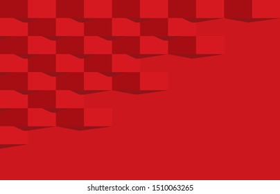 red abstract square geometric texture background vector.