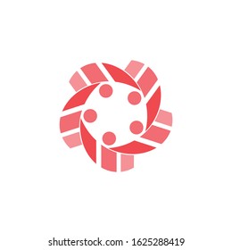 red abstract symbol logo icon