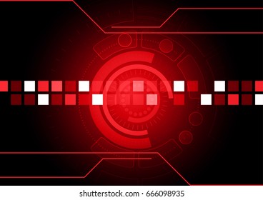 Red abstract technical background