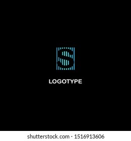 Red abstract techno letter S logo icon. Creative design for business or brand identity.