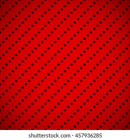 Red abstract technology background with seamless circle perforated speaker grill texture for web, user interfaces, UI, applications, apps, business presentations and prints. Vector illustration.