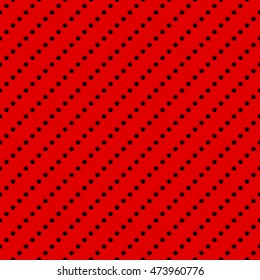 Red abstract technology background with seamless circle perforated speaker grill texture for web, user interfaces, applications, apps, business presentations and prints. Vector illustration.