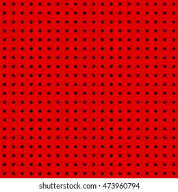 Red abstract technology background with seamless circle perforated speaker grill texture for web, user interfaces, applications, apps, business presentations and prints. Vector illustration.