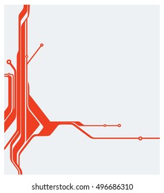 red abstract technology circuit board