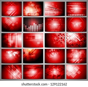 Red abstract technology design template. Vector background eps 10