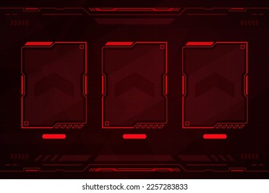 diseño de marco geométrico de hud de tecnología abstracta roja para negocios digitales.	
