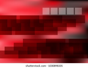 Red abstract template for card or banner. Metal Background with waves and reflections. Business background, silver, illustration. Illustration of abstract background with a metallic element