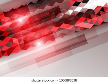 Red abstract template for card or banner. Metal Background with waves and reflections. Business background, silver, illustration. Illustration of abstract background with a metallic element
