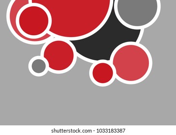 Red abstract template for card or banner. Metal Background with waves and reflections. Business background, silver, illustration. Illustration of abstract background with a metallic element