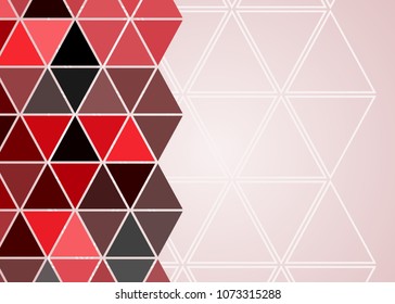 Red abstract template for card or banner. Metal Background with waves and reflections. Business background, silver, illustration. Illustration of abstract background with a metallic element