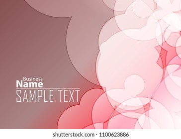 Red abstract template for card or banner. Metal Background with waves and reflections. Business background, silver, illustration. Illustration of abstract background with a metallic element