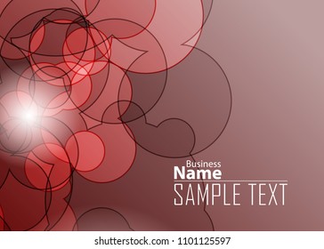 Red abstract template for card or banner. Metal Background with waves and reflections. Business background, silver, illustration. Illustration of abstract background with a metallic element